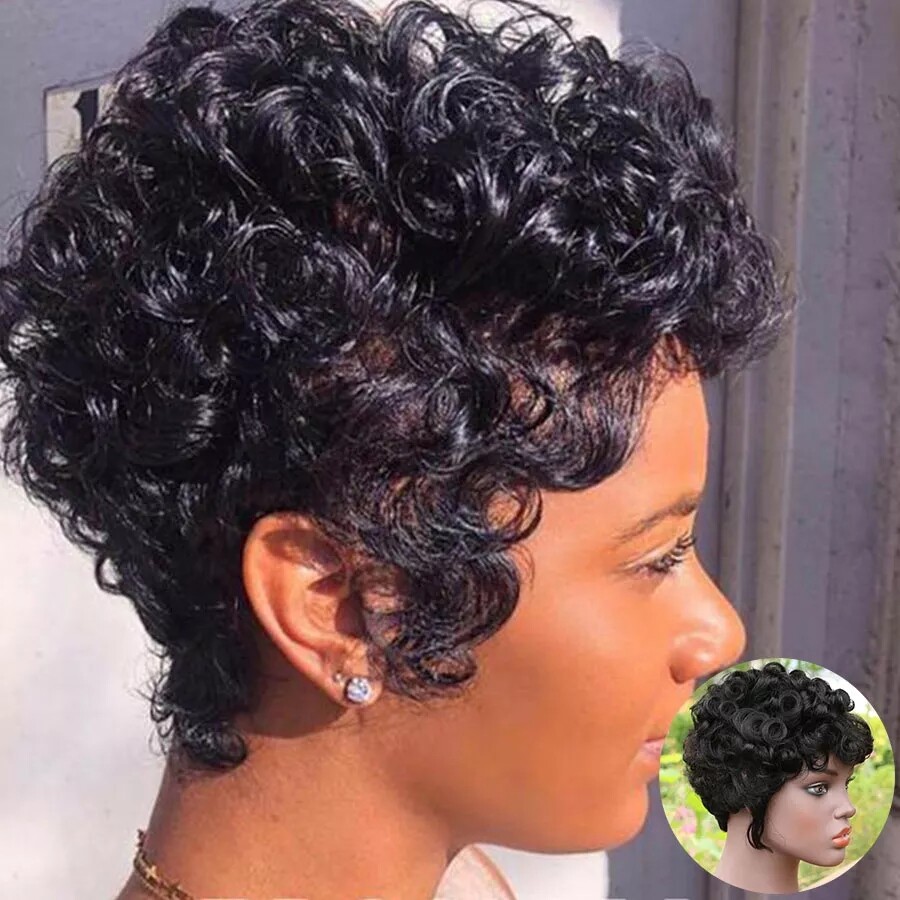afro short wig